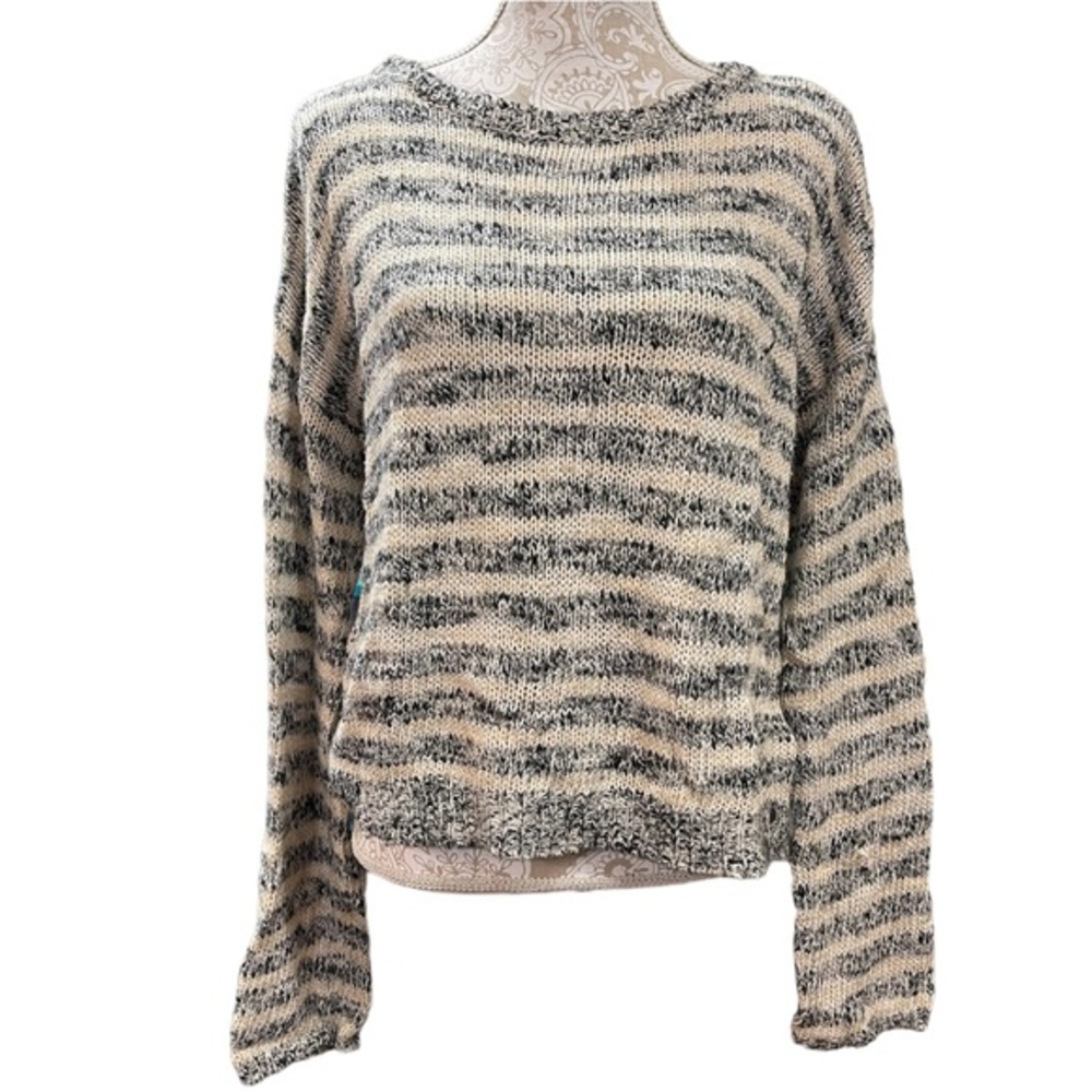 DENIM AND SUPPLY Striped Sweater Cotton Nubby Knit Large INV